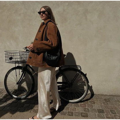 Top Gótico Antonia Brown Loose Jacket