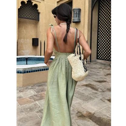 Vestido Gótico Backless Cotton