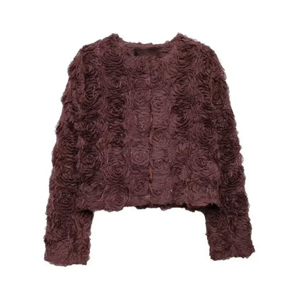 Chaqueta Gótica Textured O-Neck