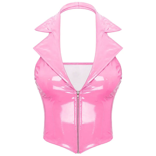 Top Gótico Latex Crop