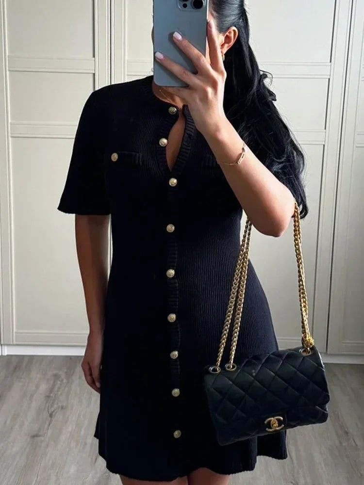 Vestido Gótico Elegant Knit Mini