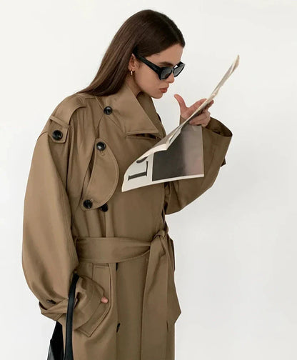 Top Gótico Gema Oversized Khaki Trench Coat