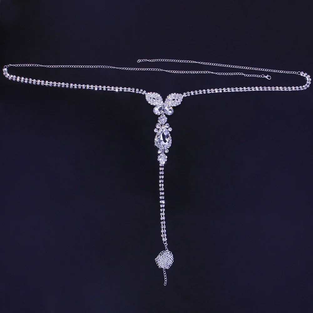 Cadena Butterfly Rhinestone Belly