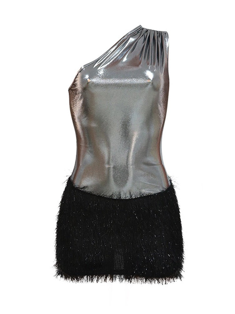 Vestido Gótico One Shoulder Mini