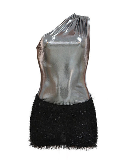 Vestido Gótico One Shoulder Mini