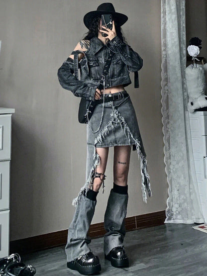 Falda Gótica Morgana de Denim