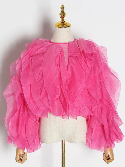 Blusa Gótica Elegant Ruffles