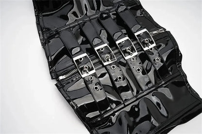 Top Gótico PU Leather Corset