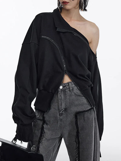 Chaqueta Gótica Turtleneck Long Sleeve Pullover