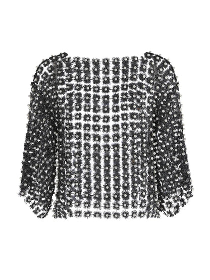 Camiseta Gótica Hollow Out Patchwork Pearls