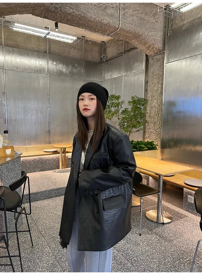 Blazer Gótico Amparo Oversized Crocodile