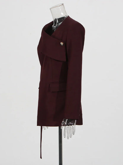 Blazer Gótico Asymmetrical Chic