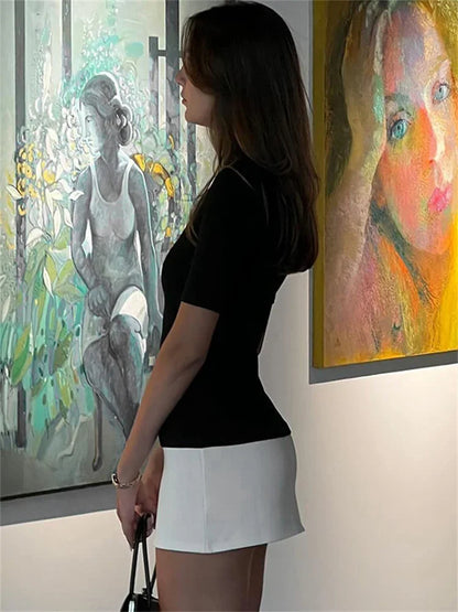 Vestido Gótico Contrast Mini