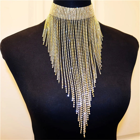 Collar Tassel Rhinestone