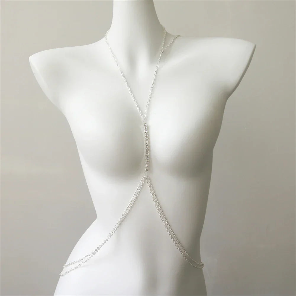 Collar Rhinestone Chest