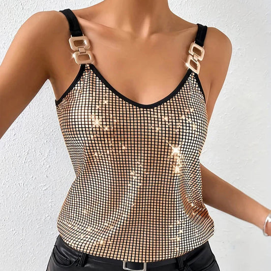 Top Gótico Sequined Tank