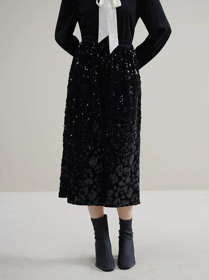 Falda Gótica Gisella Sequin