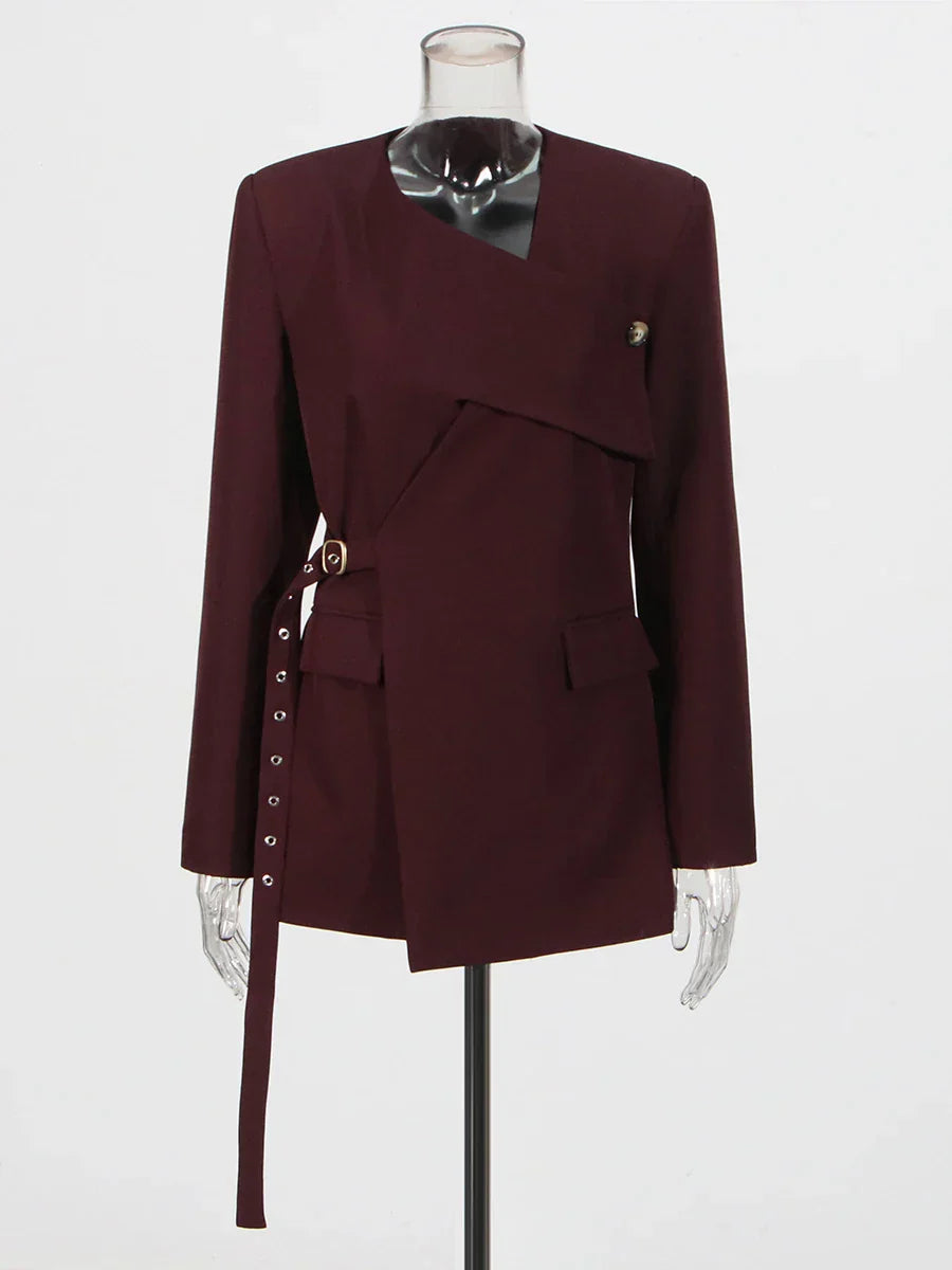 Blazer Gótico Asymmetrical Chic