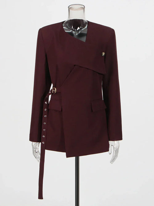 Blazer Gótico Asymmetrical Chic