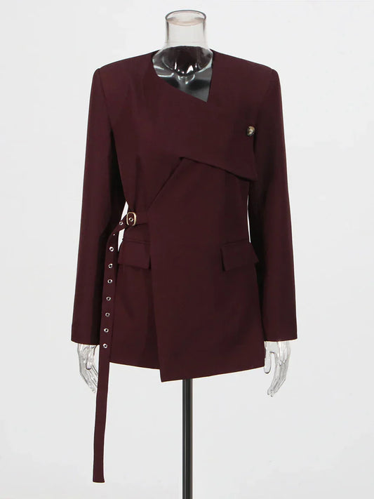 Blazer Gótico Asymmetrical Chic