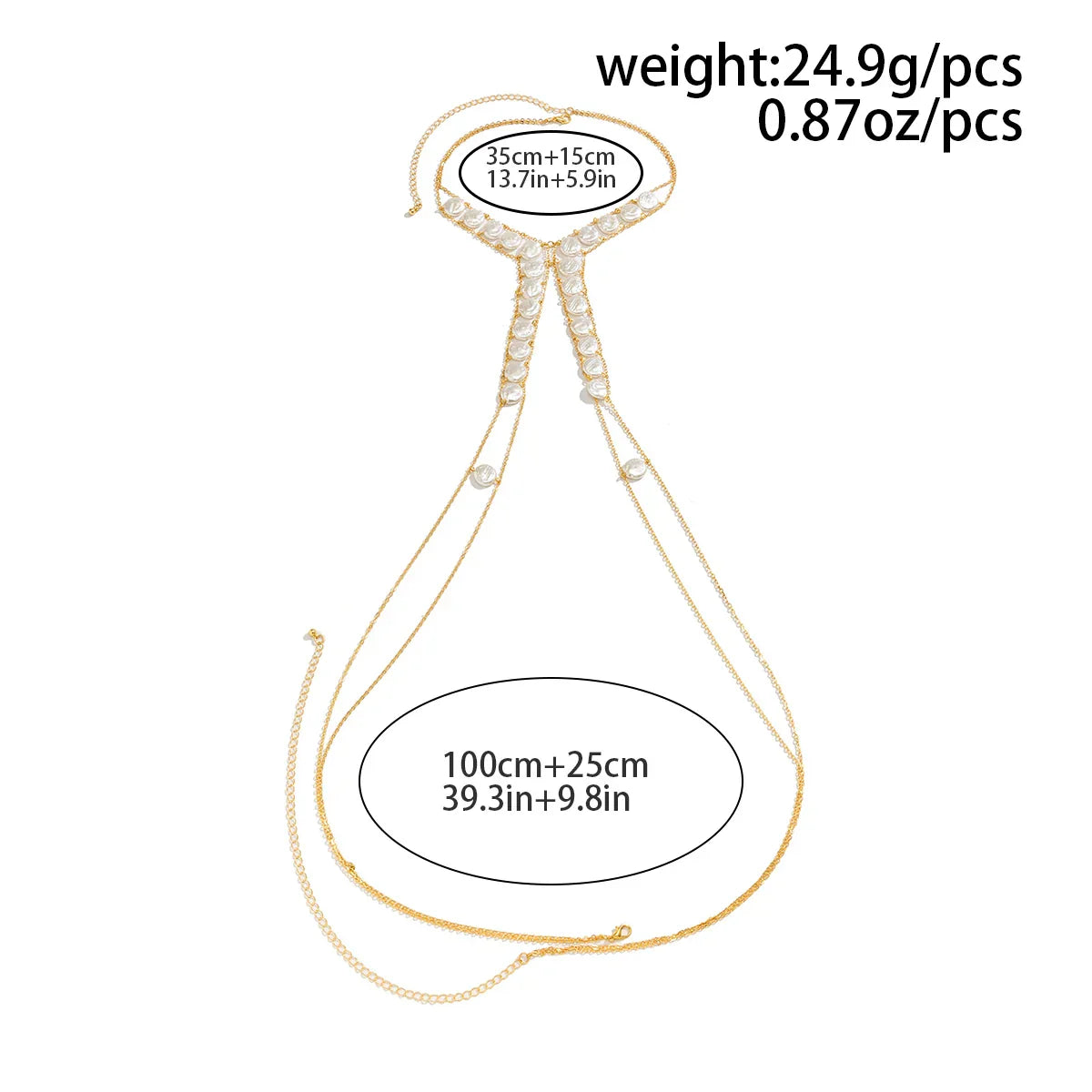 Collar Pearl Cross Chest