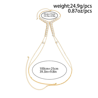 Collar Pearl Cross Chest