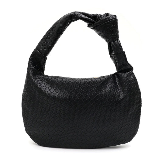 Woven Vegan Cuero Bolso