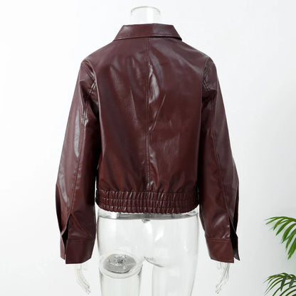 Chaqueta Gótica 's Zipper Leather