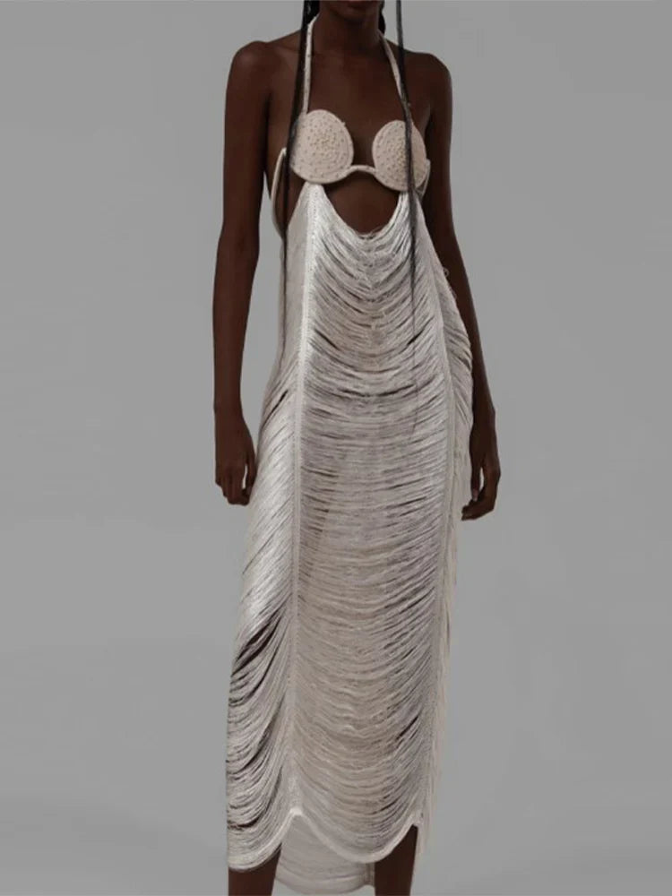 Vestido Gótico Halter Long