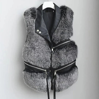 Chaqueta Gótica Fluffy Fur Vest
