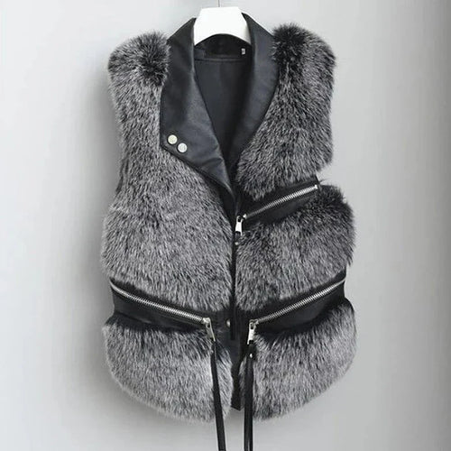 Chaqueta Gótica Fluffy Fur Vest