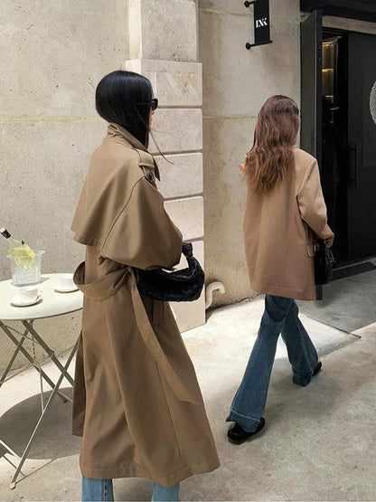 Top Gótico Gema Oversized Khaki Trench Coat