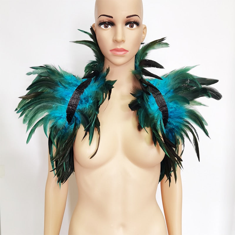 Top Gótico Feather Shoulder Wrap