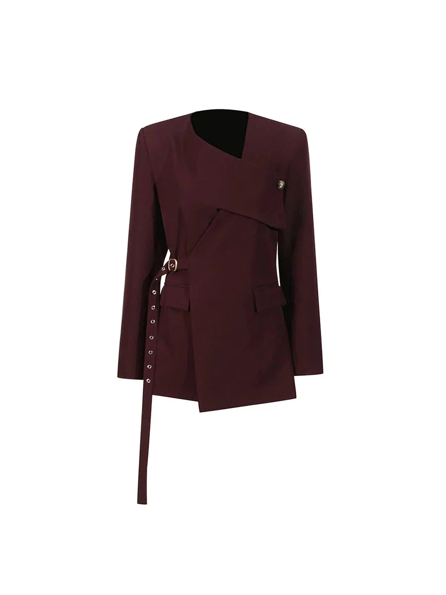 Blazer Gótico Asymmetrical Chic