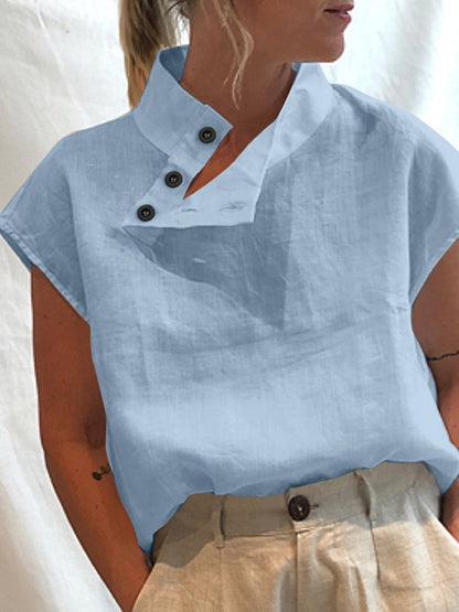 Camiseta Gótica Salmia Cotton Linen Shirts