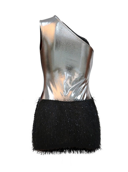 Vestido Gótico One Shoulder Mini