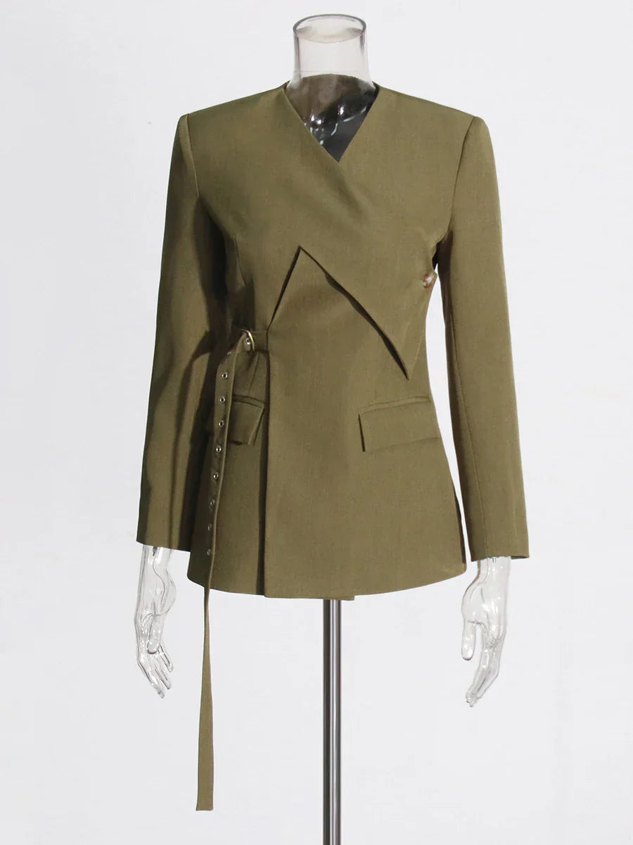 Blazer Gótico Asymmetrical Chic