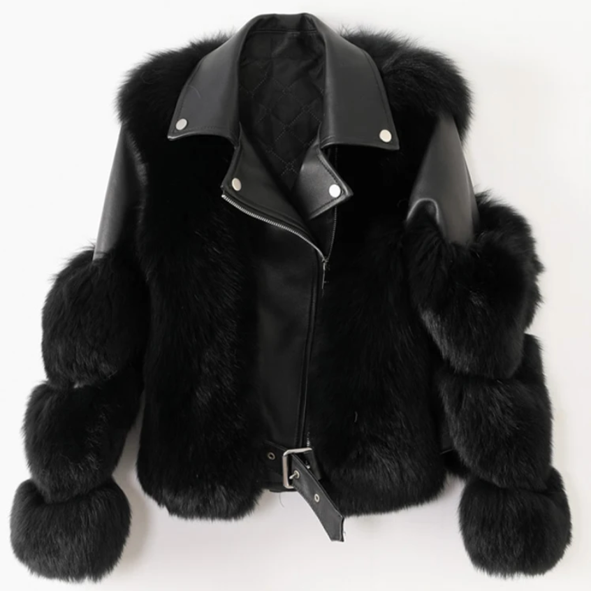 Chaqueta Gótica Luxury Leather Fur