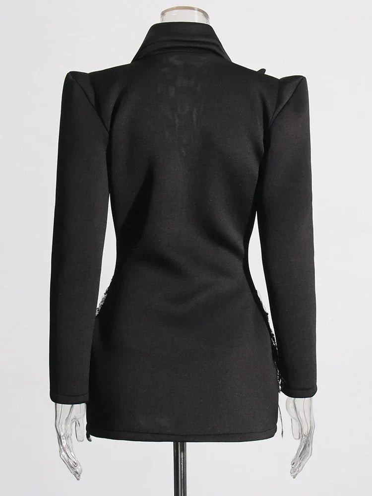 Blazer Gótico Spliced Diamonds Dress
