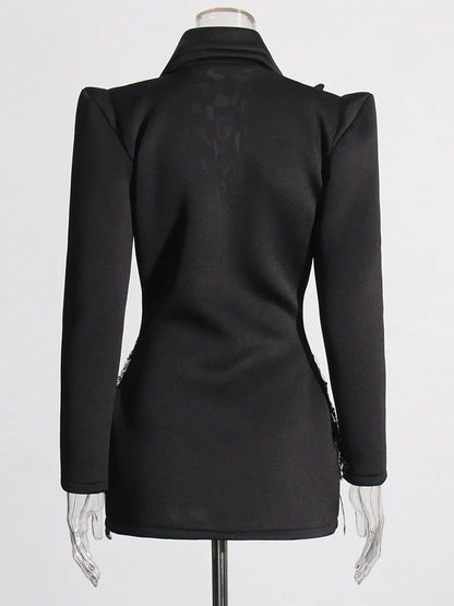 Blazer Gótico Spliced Diamonds Dress