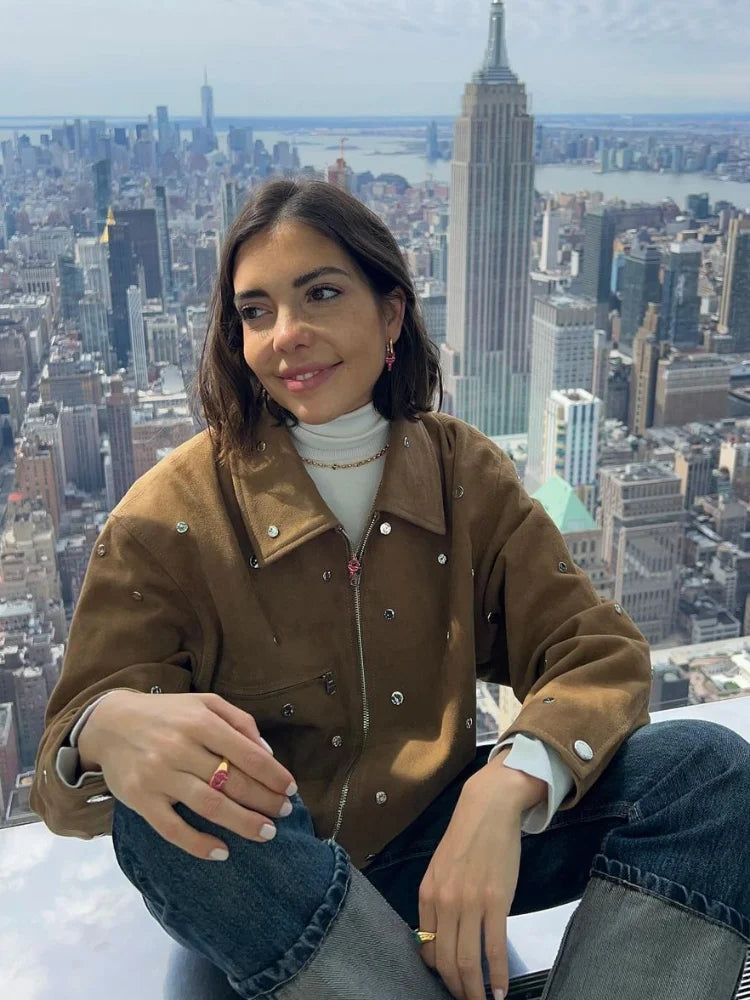 Chaqueta Gótica Studded Suede