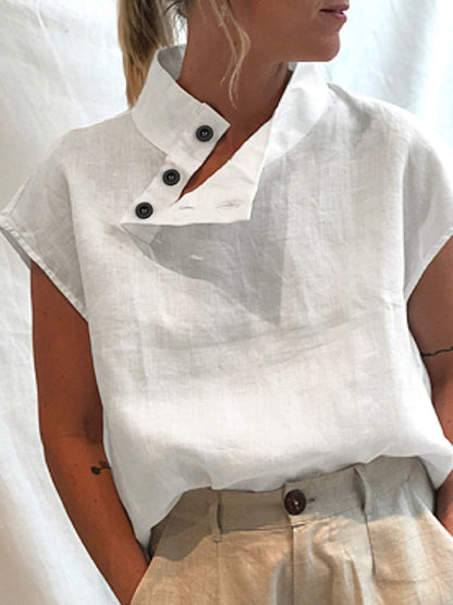 Camiseta Gótica Salmia Cotton Linen Shirts