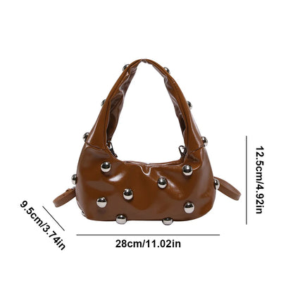 Women's Rivet Shoulder Bolso