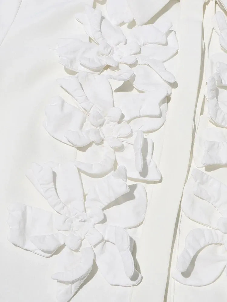 Vestido Gótico Hollow Flower Short Sleeves Maxi