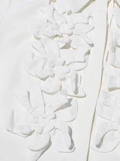 Vestido Gótico Hollow Flower Short Sleeves Maxi