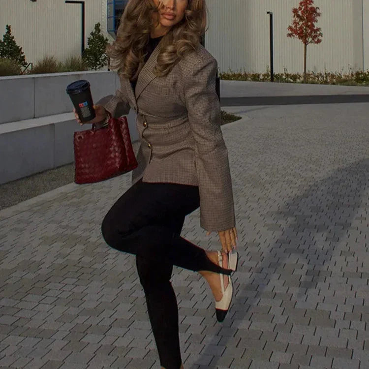 Abrigo Gótico Plaid Suit