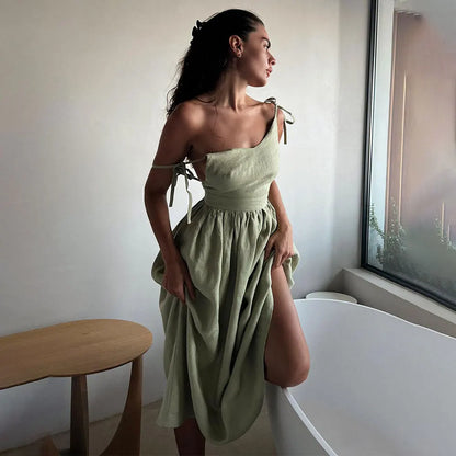 Vestido Gótico Backless Cotton