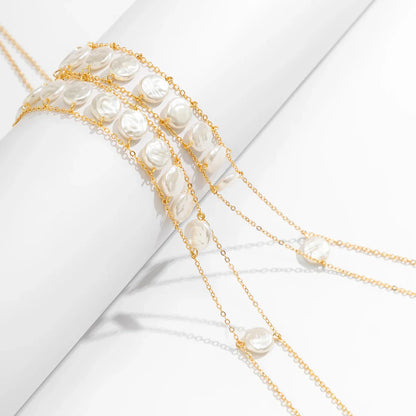 Collar Pearl Cross Chest