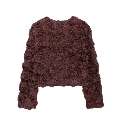 Chaqueta Gótica Textured O-Neck