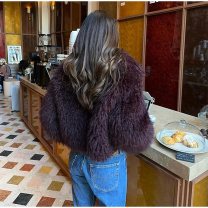 Top Gótico Fatima Faux Fur Jacket